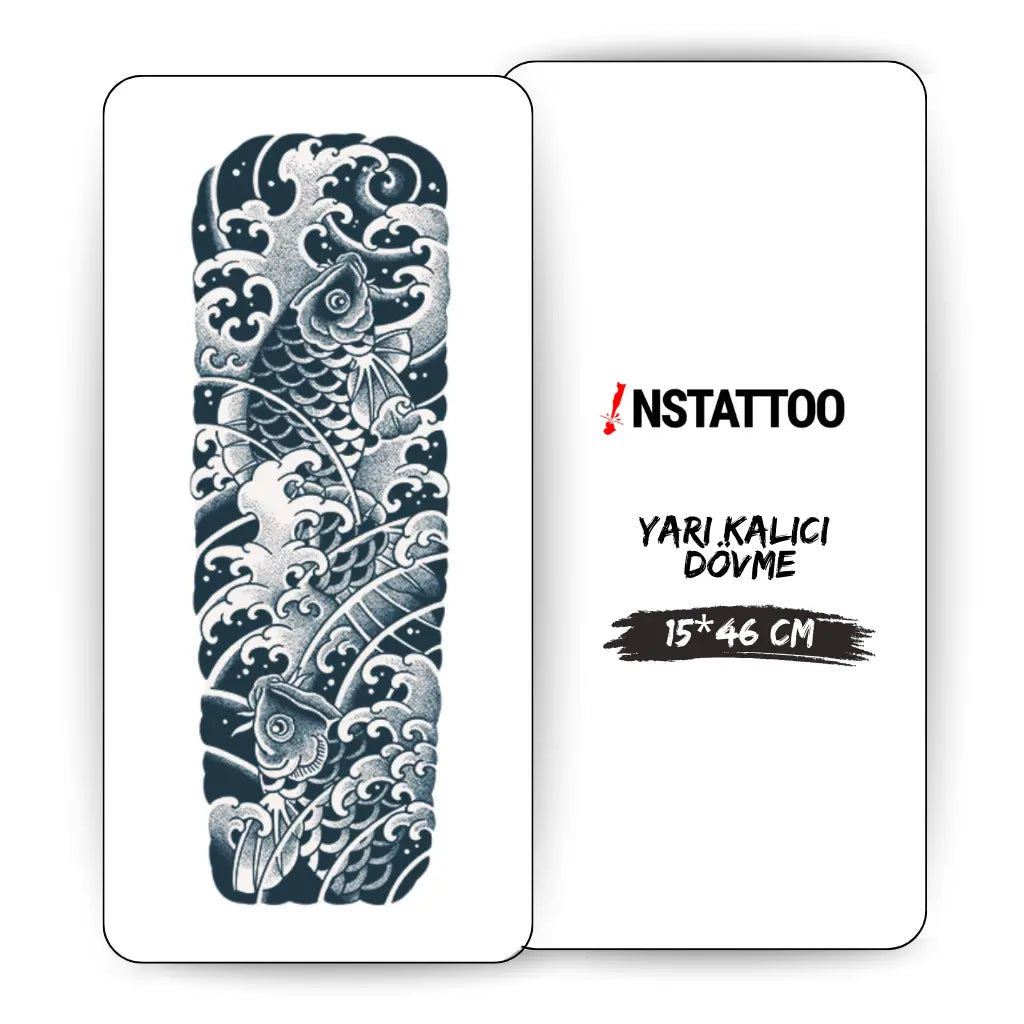 (Full Arm Sleeve) Kairen - Halb-permanentes Tattoo