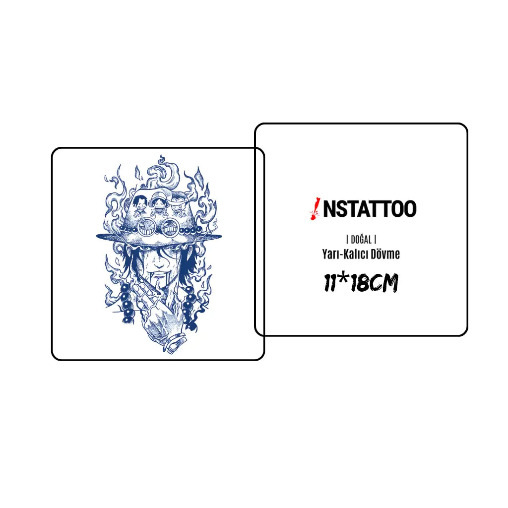 (OP) Brothers - ACE-Sabo-Luffy - Halb-permanentes Tattoo