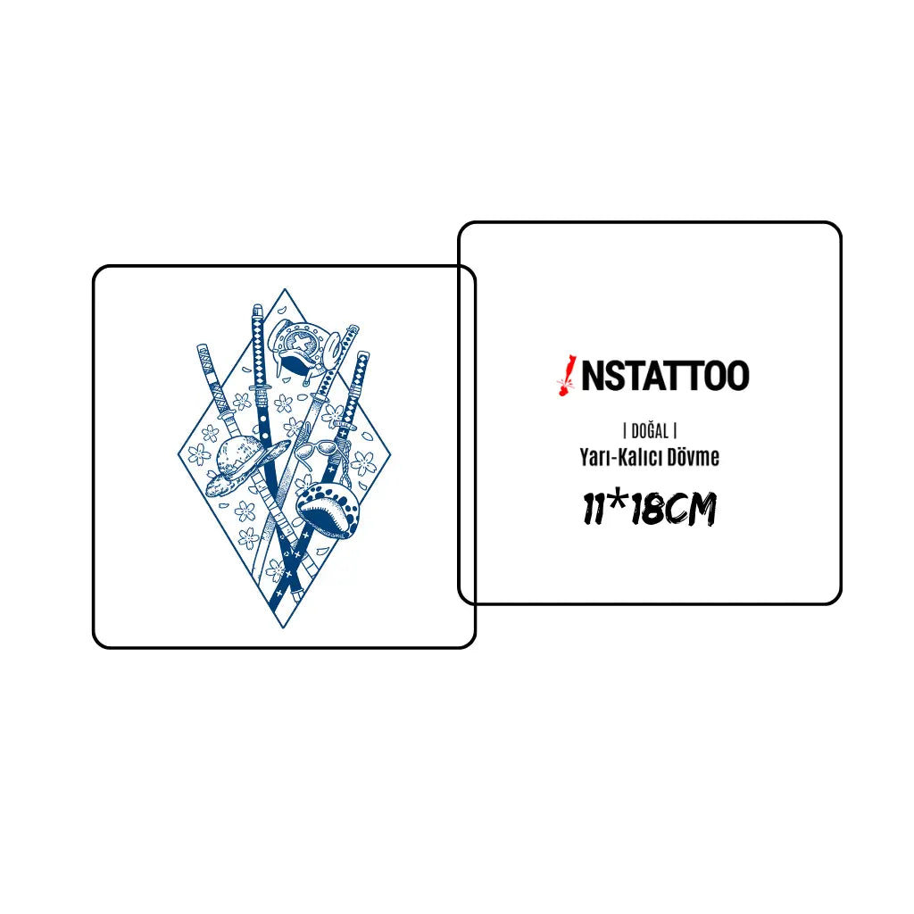 (OP) Luffy-Chopper-Kid - Halb-permanentes Tattoo