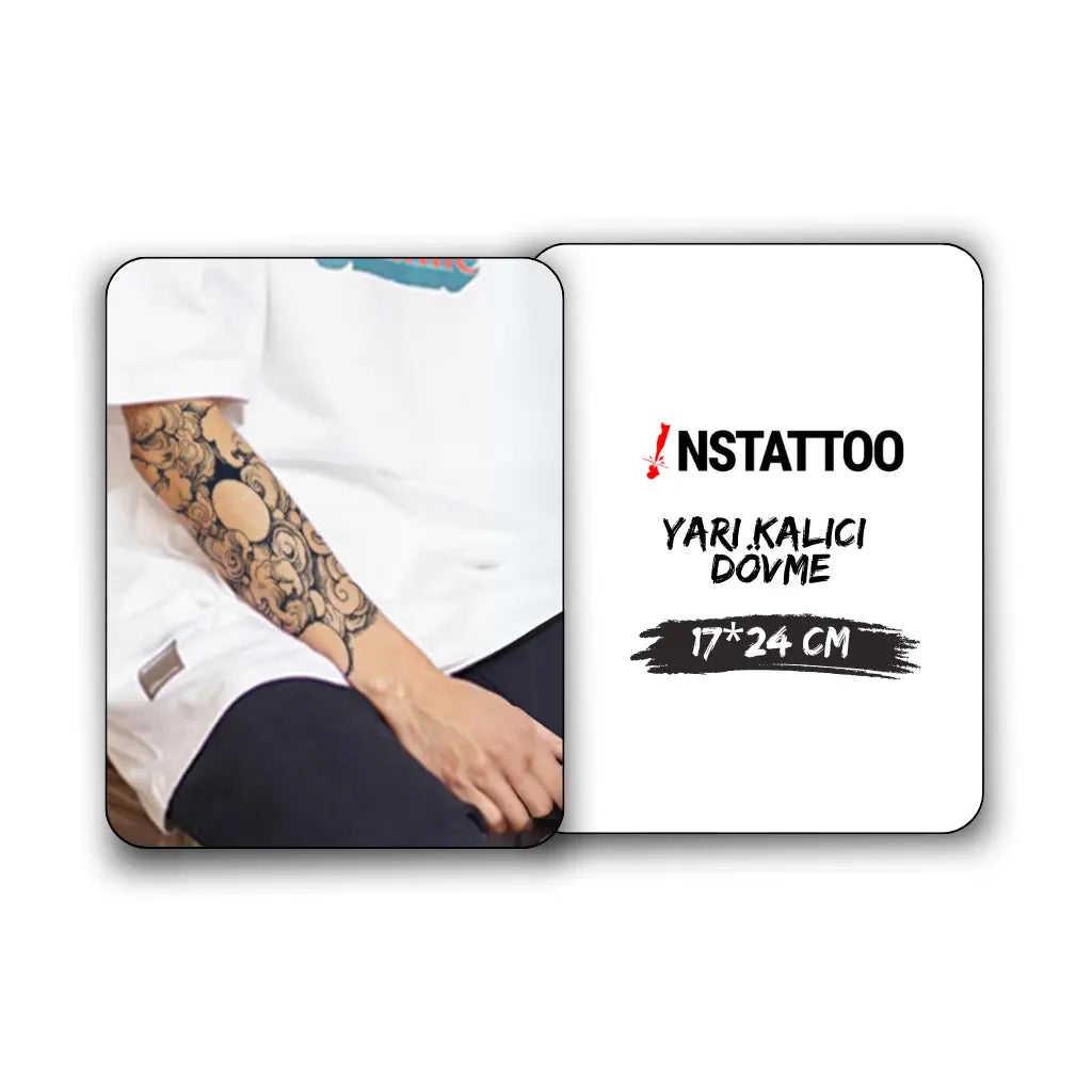 (Half Arm Sleeve) Cloud - Halb-permanentes Tattoo