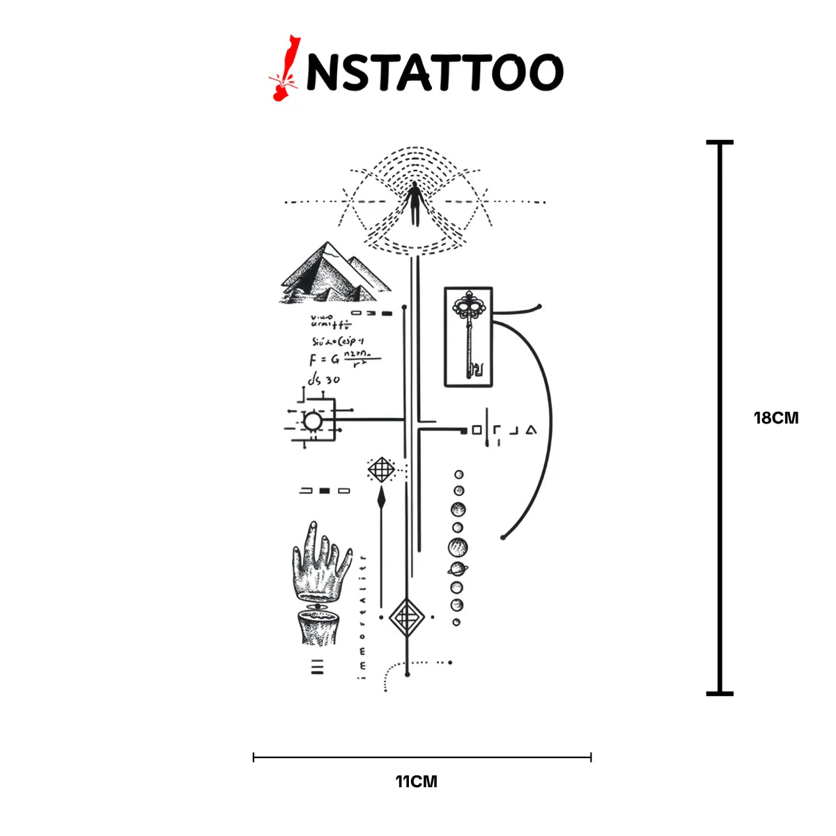 (Special Design) Animus -Halb-permanentes Tattoo