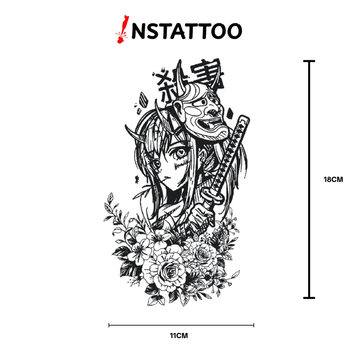 Oni - Halb-permanentes Tattoo