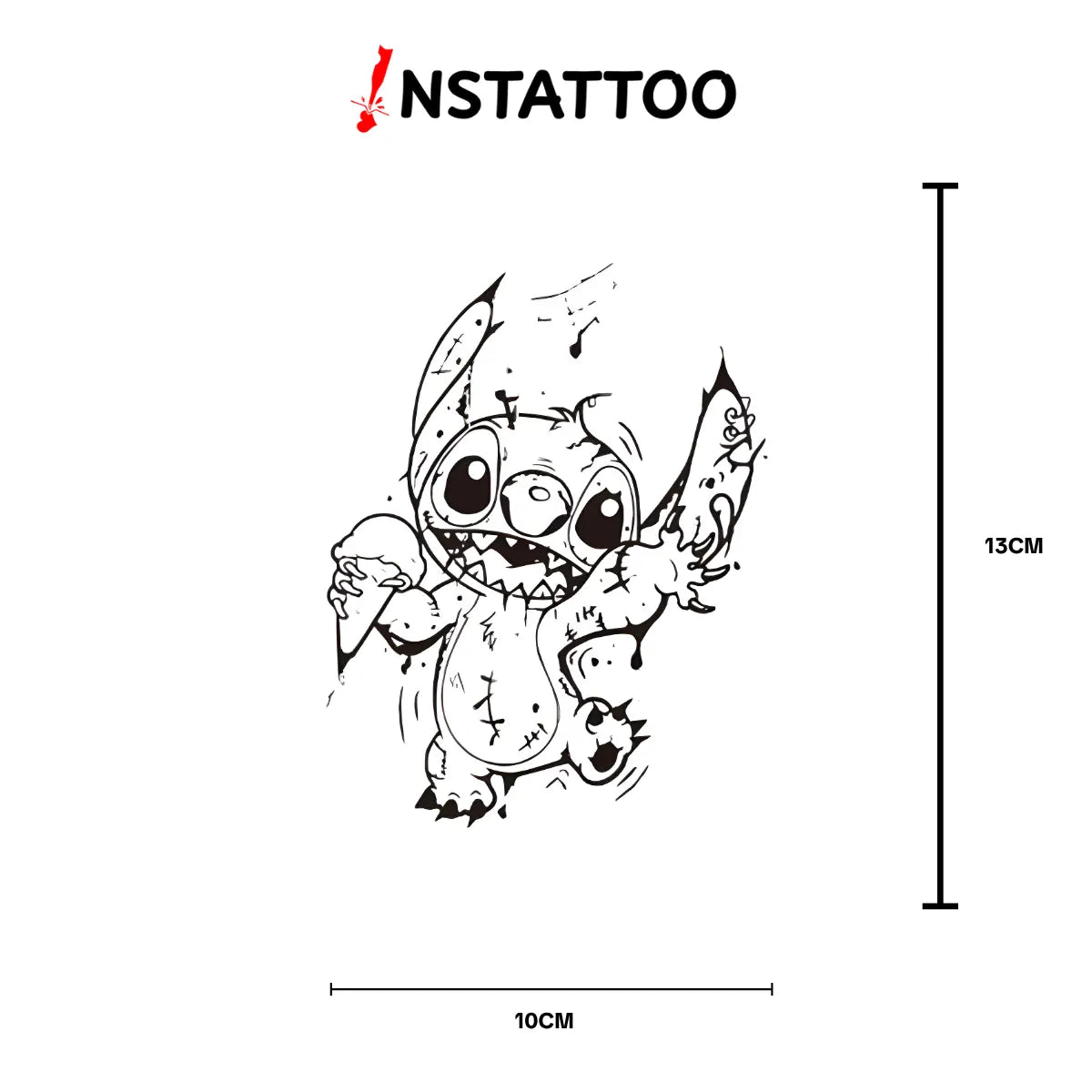 Stitch - Halb-permanentes Tattoo