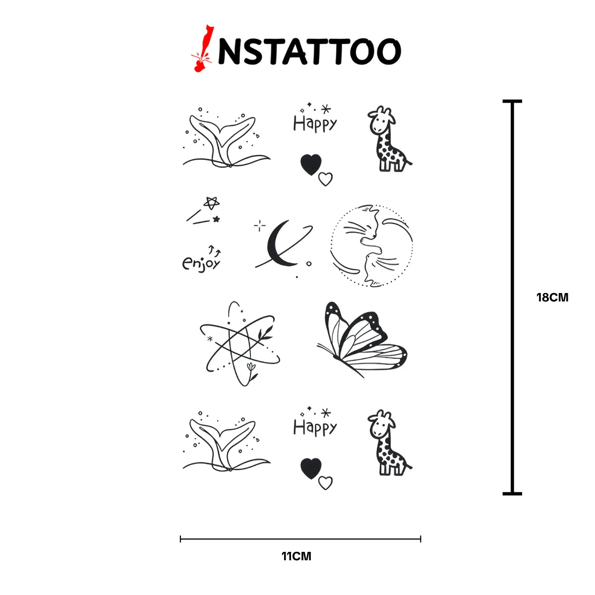 (11 Tattoo ) Sweet Package - Halb-permanentes Tattoo