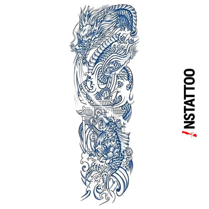 (Full Sleeve) Loong - Halb-permanentes Tattoo