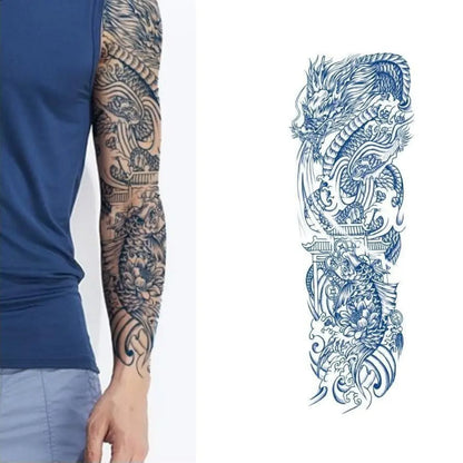(Full Sleeve) Loong - Halb-permanentes Tattoo