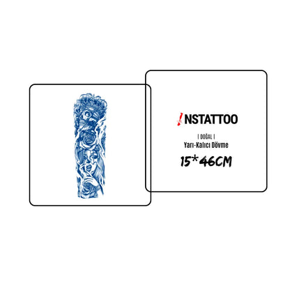 (Full Sleeve) Tempt - Halb-permanentes Tattoo