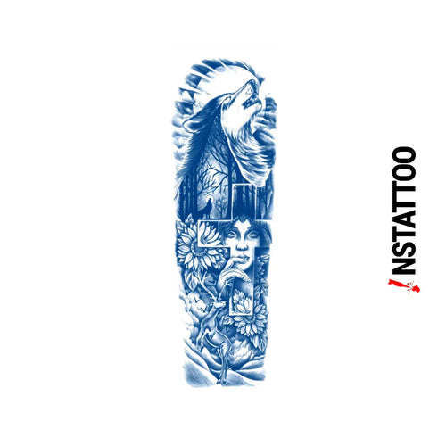 (Full Sleeve) Dired - Halb-permanentes Tattoo