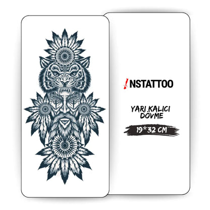 (Chest-Arm-Sleeve) Raijin - Halb-permanentes Tattoo