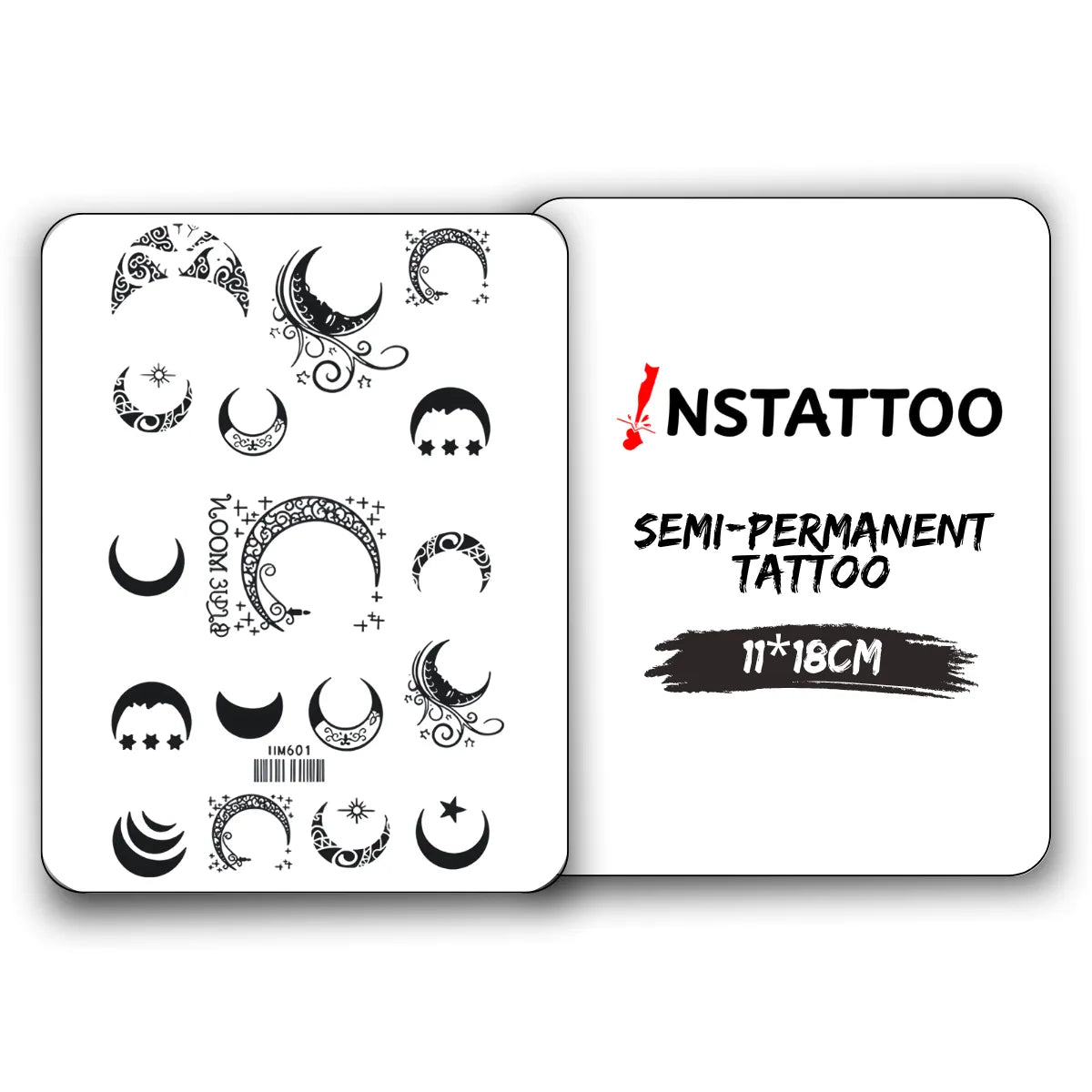 (17 Tattoo) M O O N - Halb-permanentes Tattoo