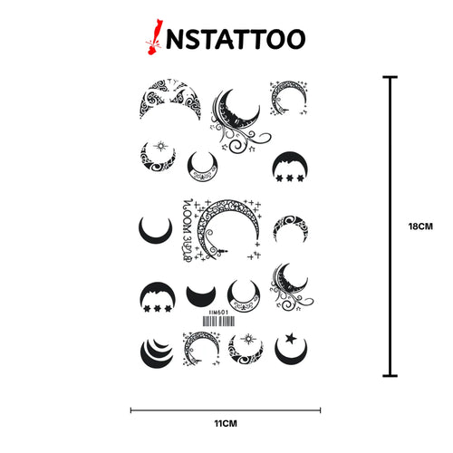 (17 Tattoo) M O O N - Halb-permanentes Tattoo