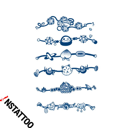 (6 Tattoo) Edo Chain - Halb-permanentes Tattoo