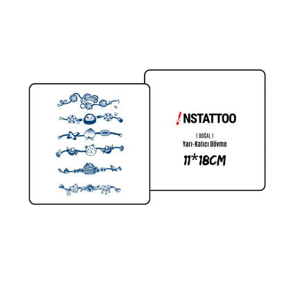 (6 Tattoo) Edo Chain - Halb-permanentes Tattoo