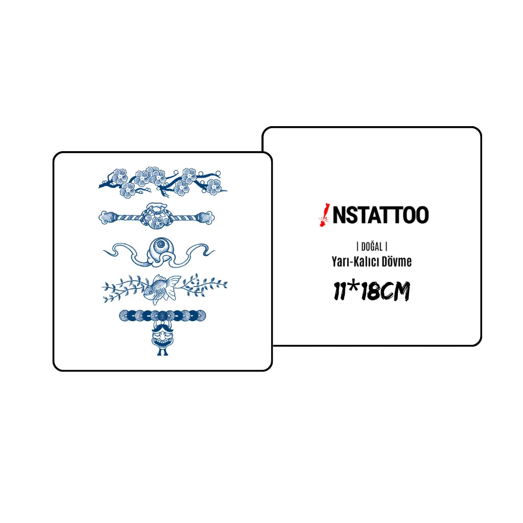 (5 Tattoo) Meiji Chain - Halb-permanentes Tattoo