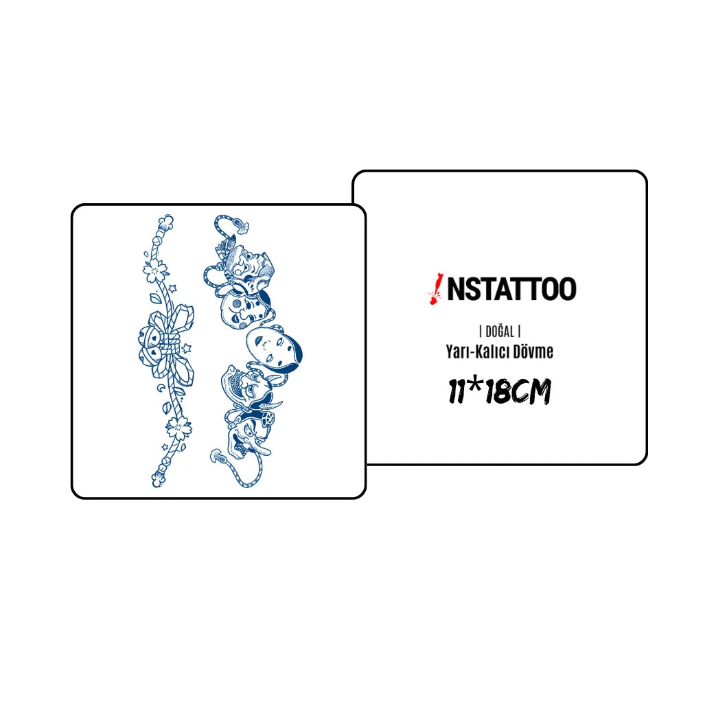 (2 Tattoo) Oni Chain - Halb-permanentes Tattoo