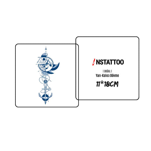 (OP) Straw Hat Compass - Halb-permanentes Tattoo