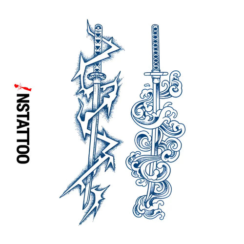 (DS) Zenitsu-Giyu - Halb-permanentes Tattoo