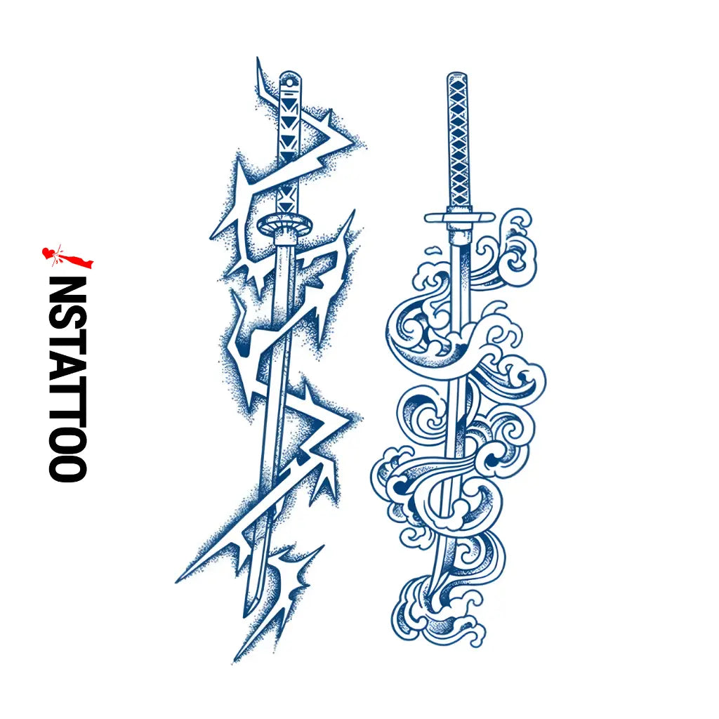 (DS) Zenitsu-Giyu - Halb-permanentes Tattoo