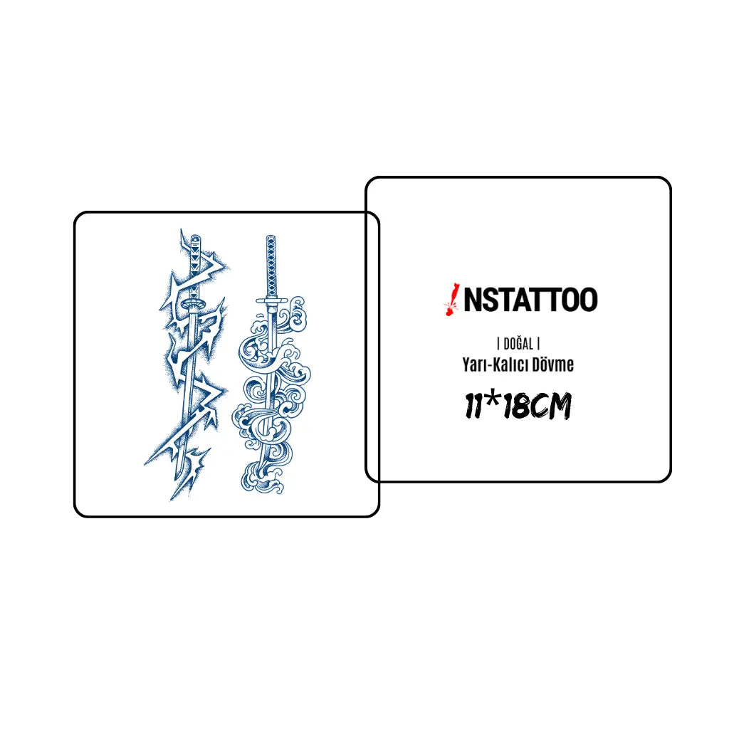 (DS) Zenitsu-Giyu - Halb-permanentes Tattoo