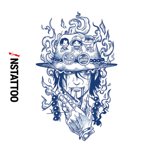 (OP) Brothers - ACE-Sabo-Luffy - Halb-permanentes Tattoo