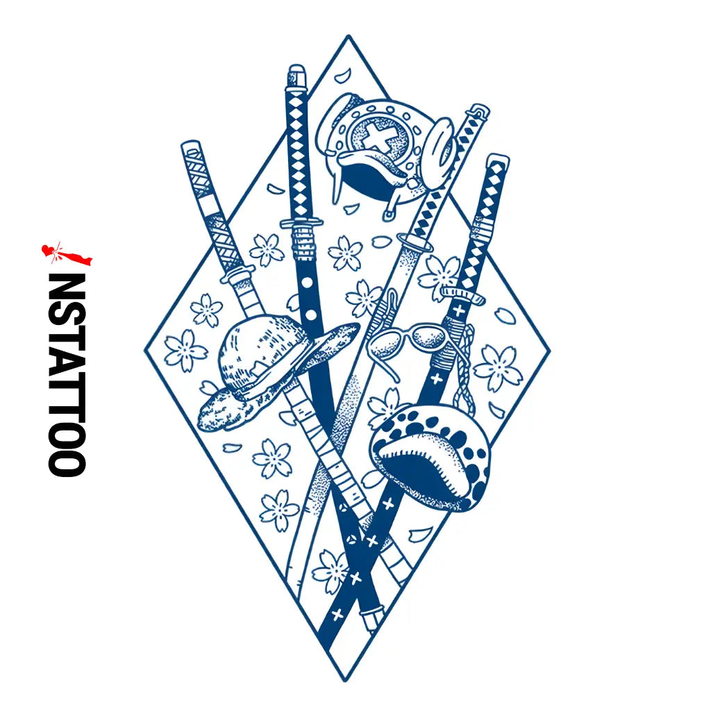 (OP) Luffy-Chopper-Kid - Halb-permanentes Tattoo