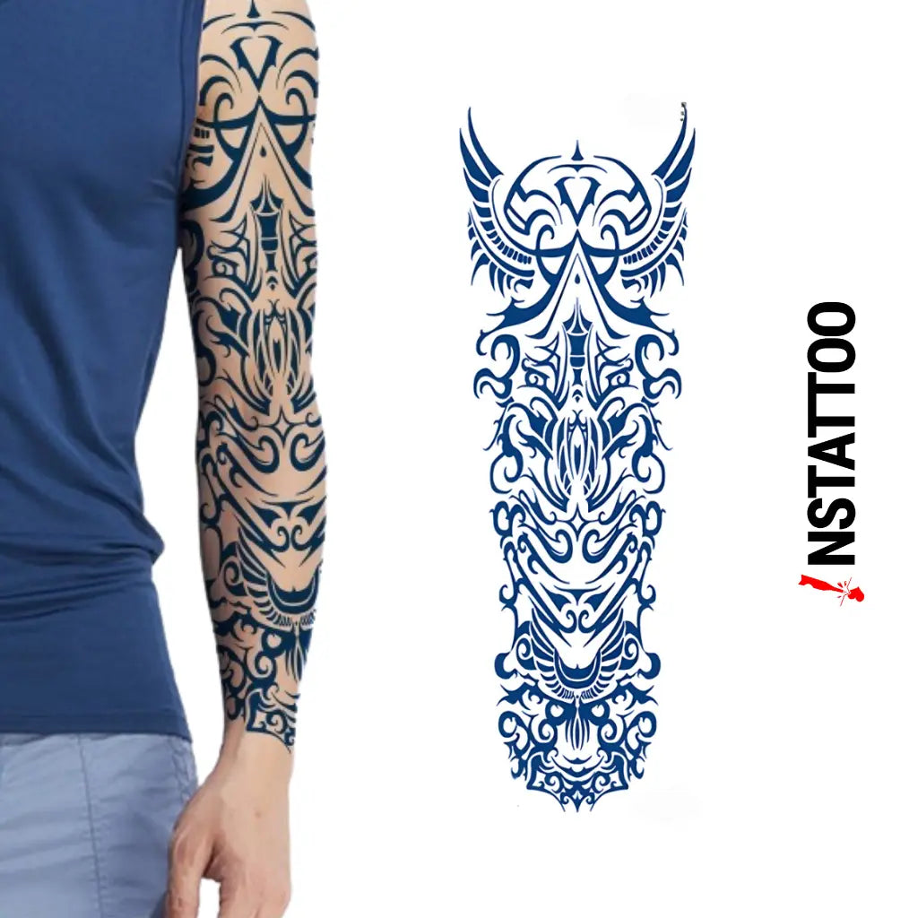 (Full Sleeve) Drakoyani - Halb-permanentes Tattoo