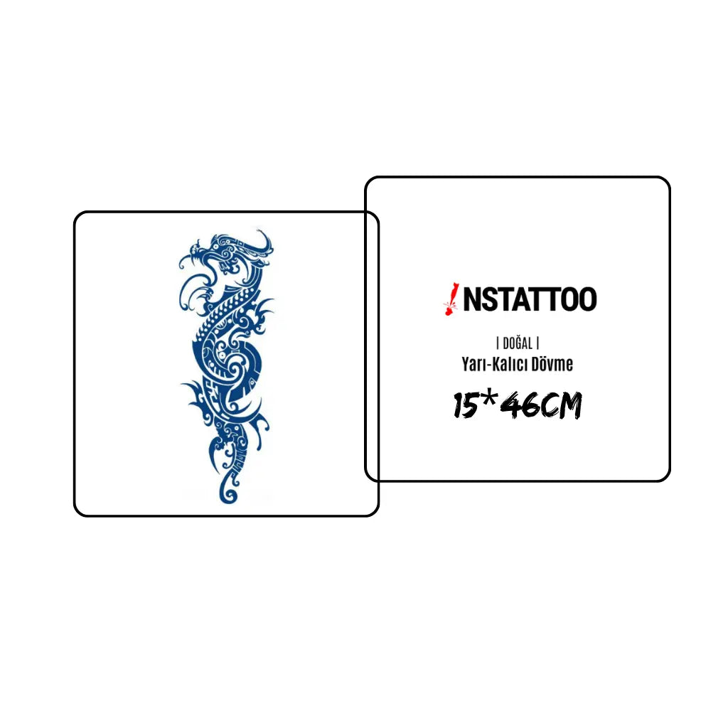 (Full Sleeve) Longshen - Halb-permanentes Tattoo