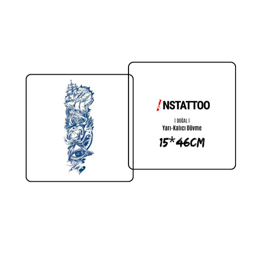 (Full Sleeve) SeaSmoke - Halb-permanentes Tattoo