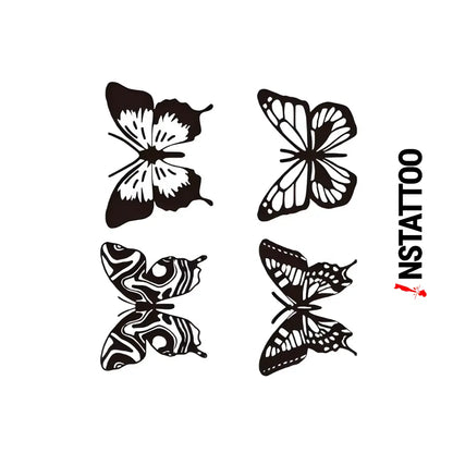 (4 Tattoo) Butterflies- Halb-permanentes Tattoo