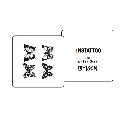 (4 Tattoo) Butterflies- Halb-permanentes Tattoo