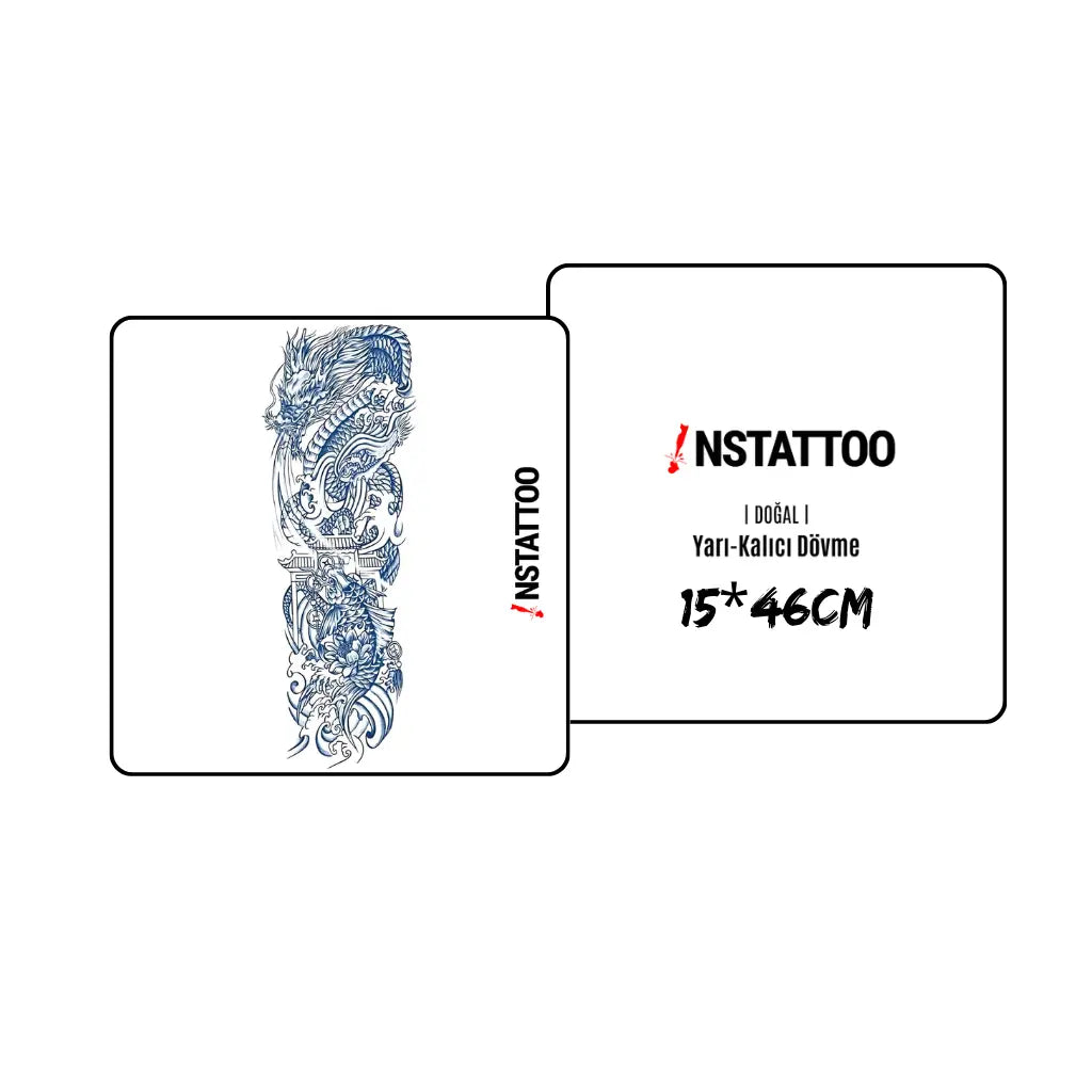 (Full Sleeve) Loong - Halb-permanentes Tattoo