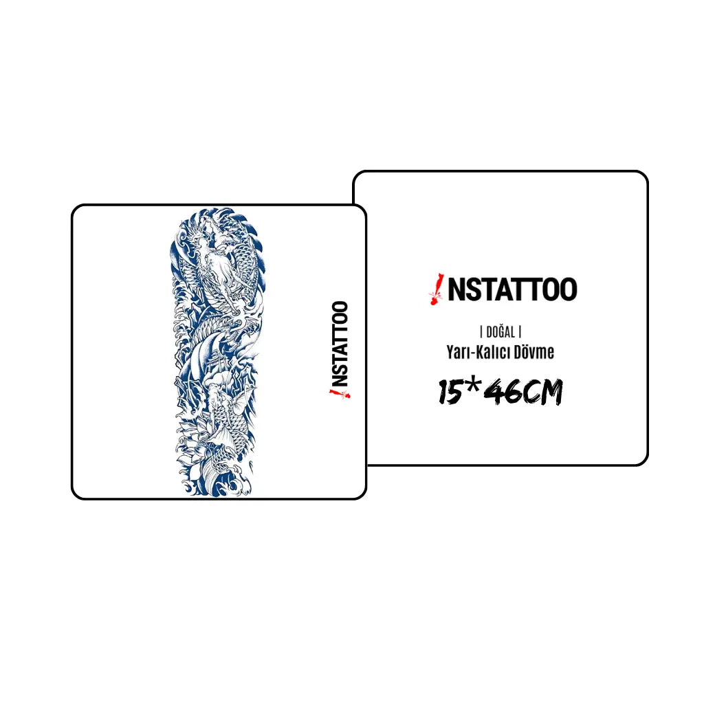 (Full Sleeve) Ryujin - Halb-permanentes Tattoo