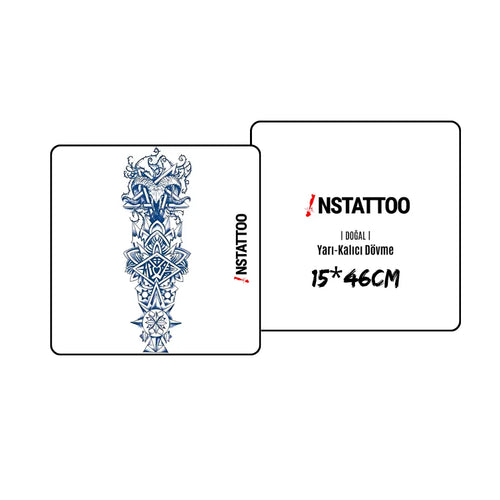 (Full Sleeve) Baphomet - Halb-permanentes Tattoo