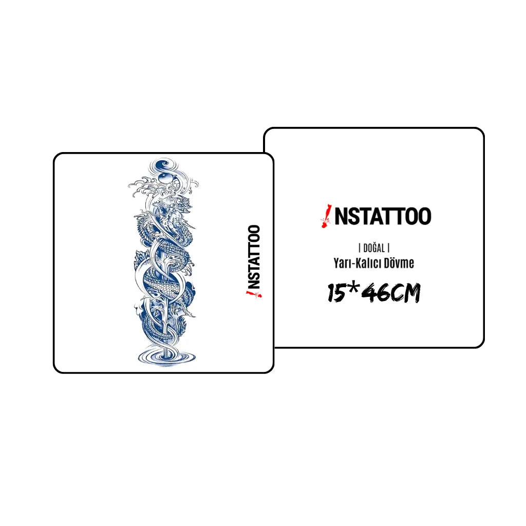 (Full Sleeve) Mizuragon - Halb-permanentes Tattoo