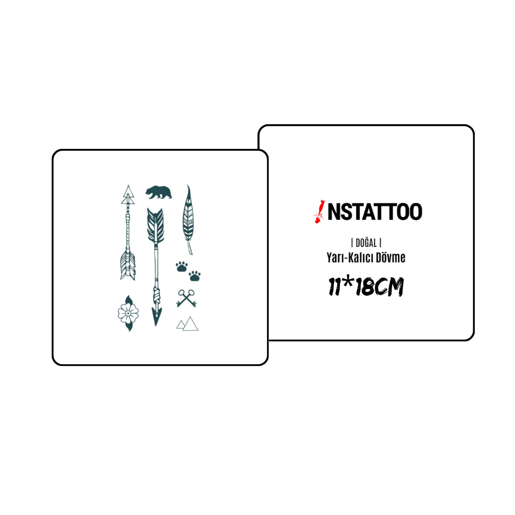 (8 Tattoo) HUNT - Halb-permanentes Tattoo