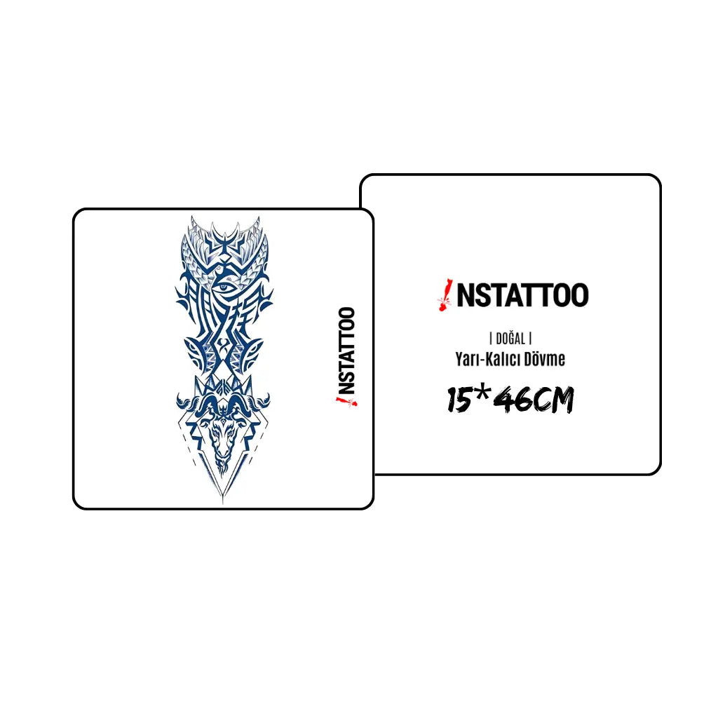 (Full Sleeve) Osiris - Halb-permanentes Tattoo