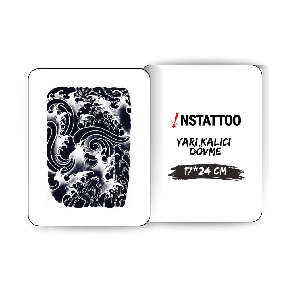 (Half Arm Sleeve) Aegir - Halb-permanentes Tattoo