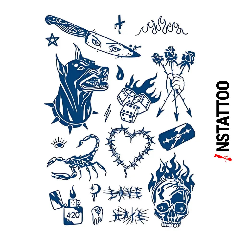 (14 Tattoo) Gilette - Halb-permanentes Tattoo