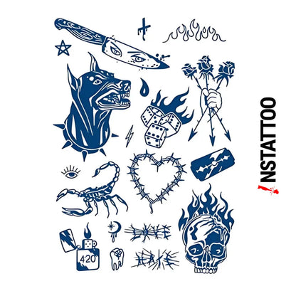 (14 Tattoo) Gilette - Halb-permanentes Tattoo