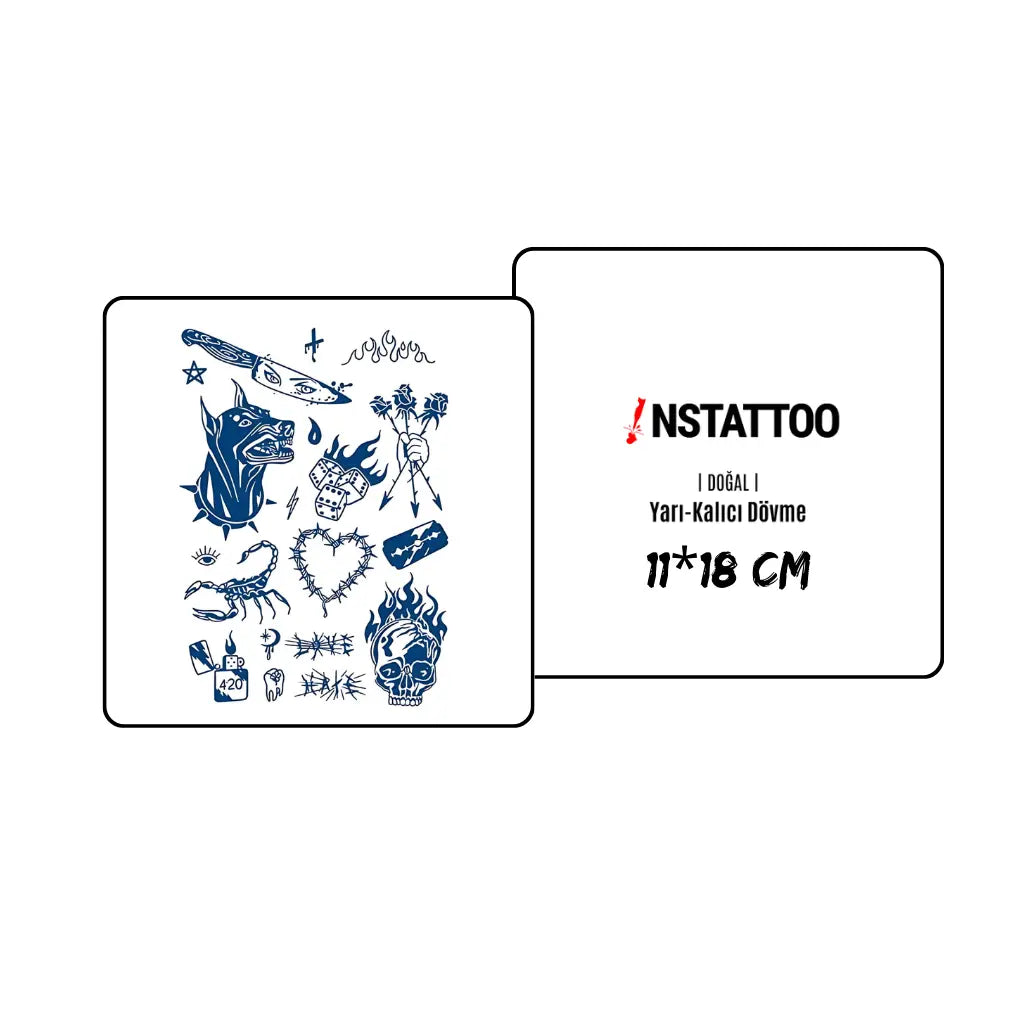 (14 Tattoo) Gilette - Halb-permanentes Tattoo