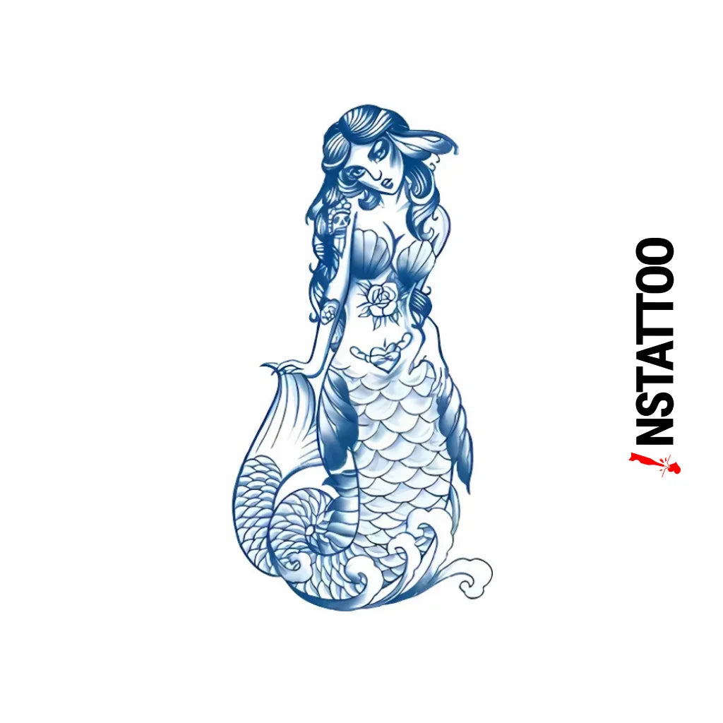 Siren - Halb-permanentes Tattoo