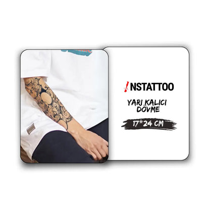 (Half Arm Sleeve) Cloud - Halb-permanentes Tattoo