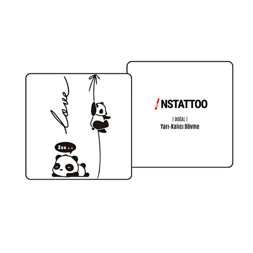 Panda - Halb-permanentes Tattoo  - instattoo