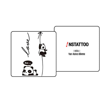 Panda - Halb-permanentes Tattoo  - instattoo