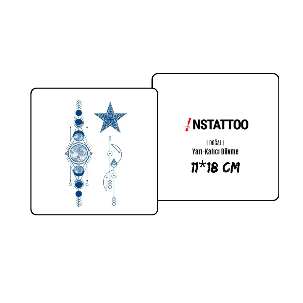 (3 Tattoo) Stellar -Halb-permanentes Tattoo