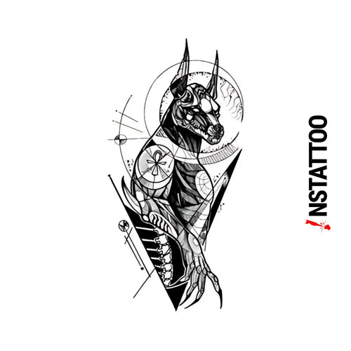 Anubis - Halb-permanentes Tattoo