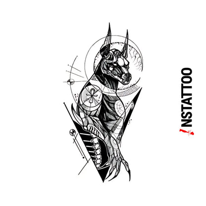 Anubis - Halb-permanentes Tattoo