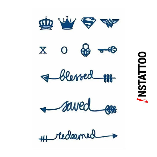 (Limited Stock) Royal - Halb-permanentes Tattoo  Paketi