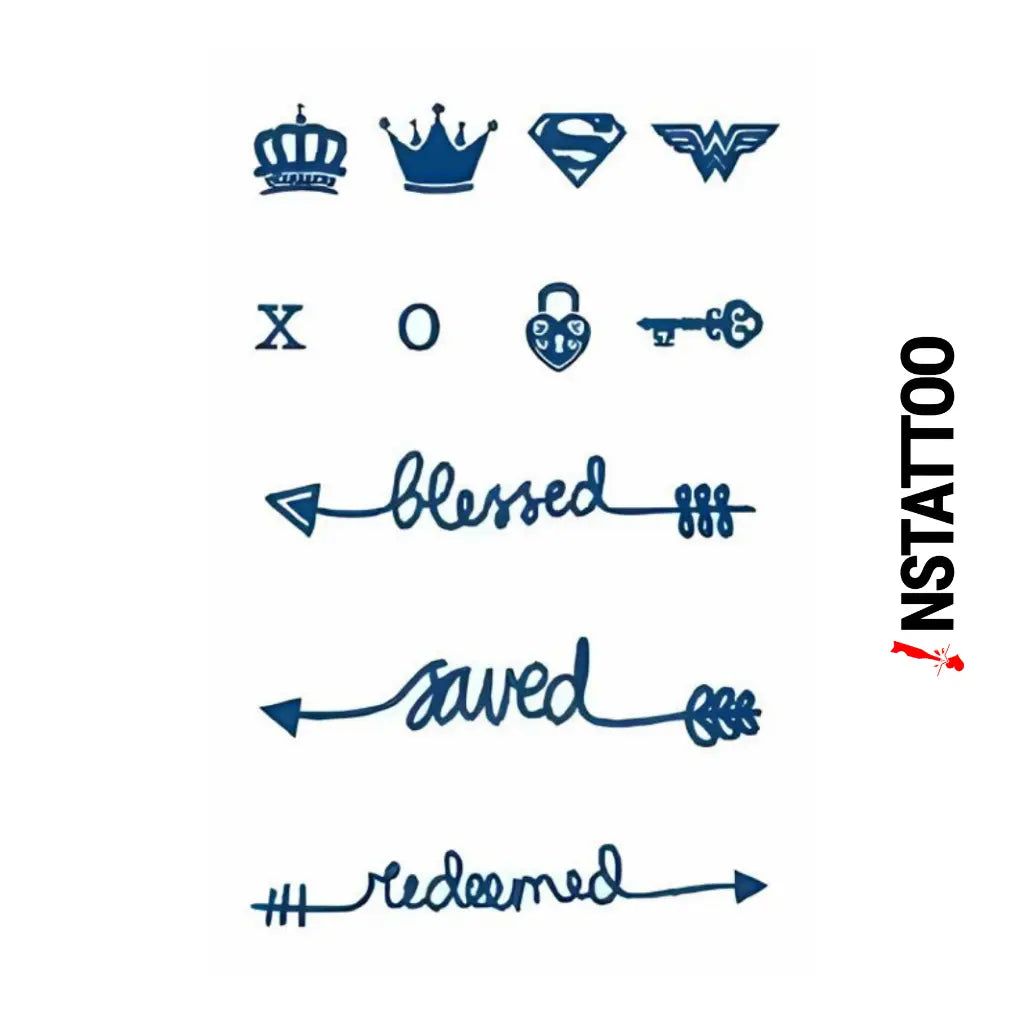 (Limited Stock) Royal - Halb-permanentes Tattoo  Paketi