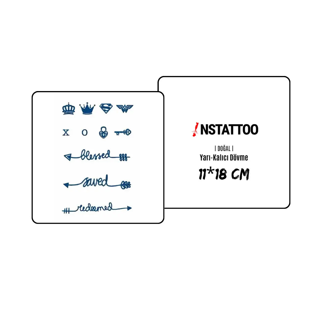 (Limited Stock) Royal - Halb-permanentes Tattoo  Paketi